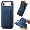 For iPhone Air Case Compatible with MagSafe Leather Back Cover with Detachable Card Holder