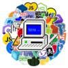 10/25/50 Pezzi Sticker Geek Programmatore Java Git Icone Graffiti per Skateboard Chitarra Laptop Telefono Bagaglio Borraccia Auto