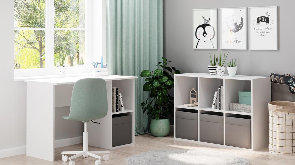 Loni White Bookcase 2x3
