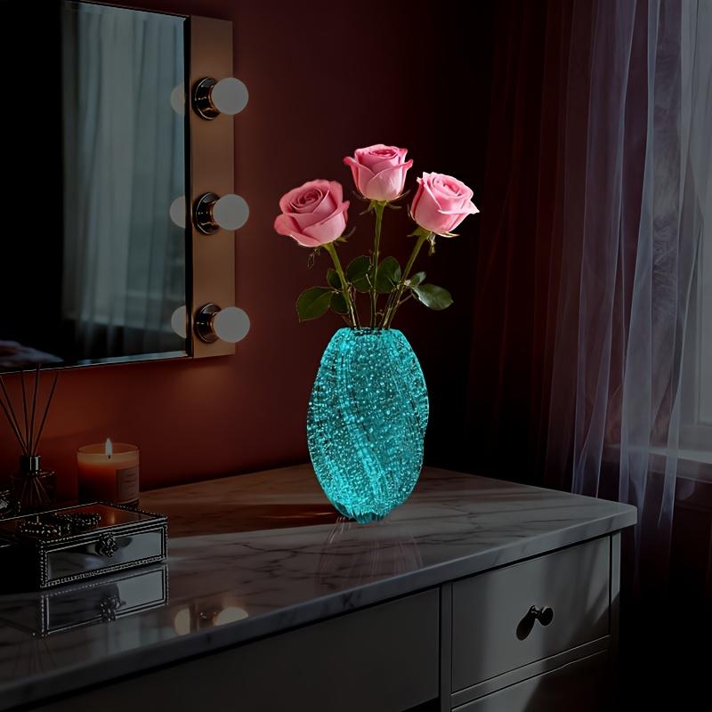 1PC Bohemian style glass vase, malt sugar glass vase, suitable for hydroponic fresh cut flowers. Irregular shape.
