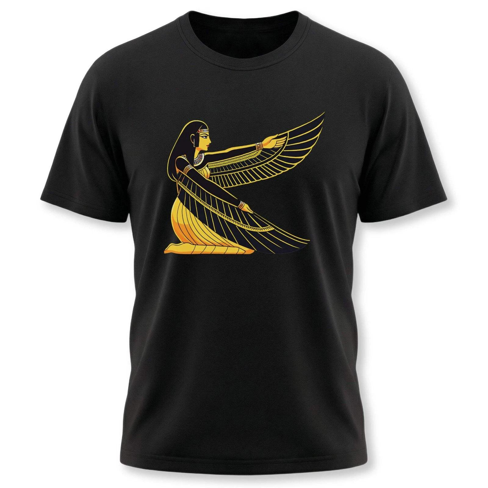 Egyptian Isis Wings T-Shirt | Ancient Egypt Goddess Graphic Print Tee Shirt XXL