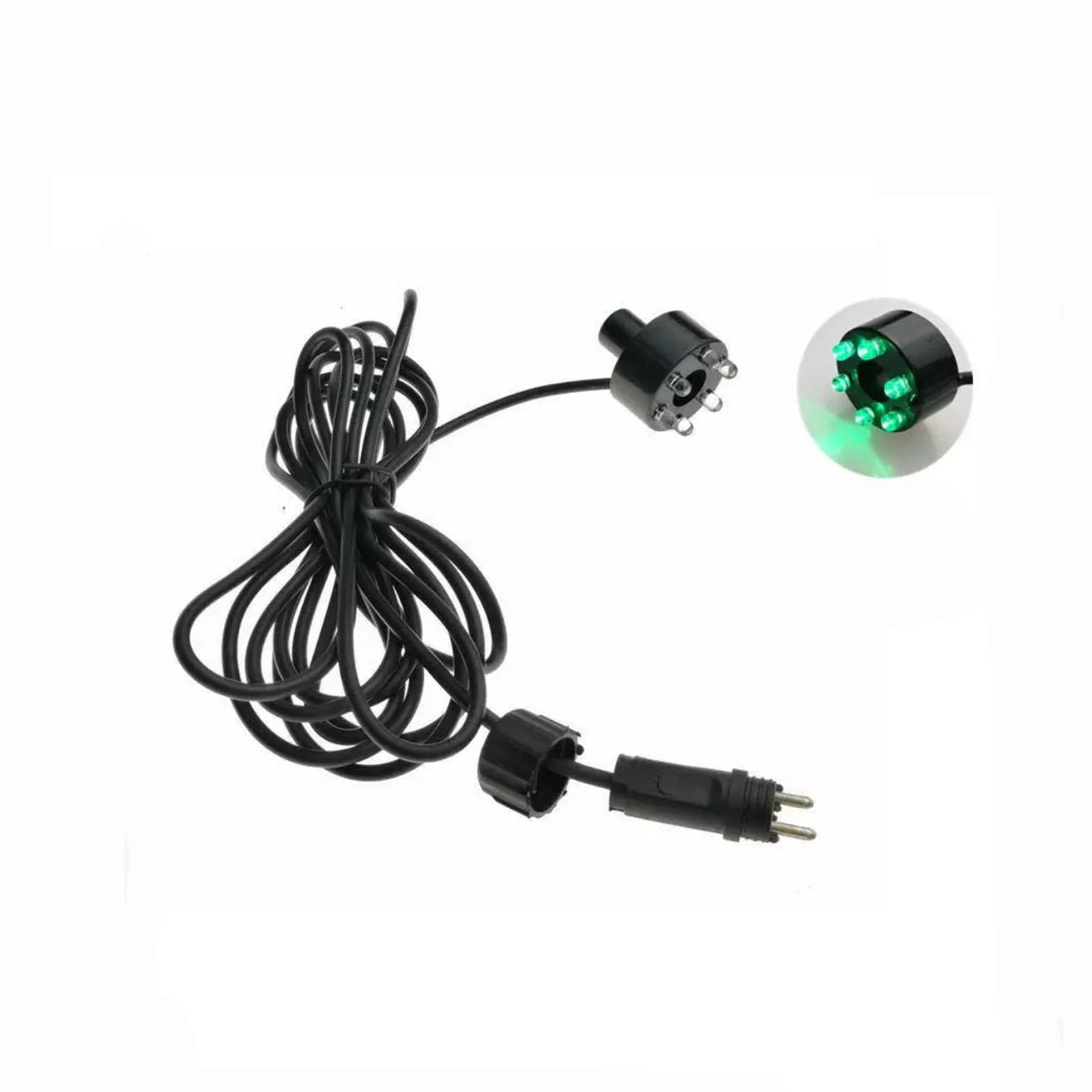 

2025 Нове підводне кільце з 6 світлодіодами для фонтану, ставка, водного саду. Адаптер змінного струму. Теплий білий, білий, різнокольоровий світло-зелений колір