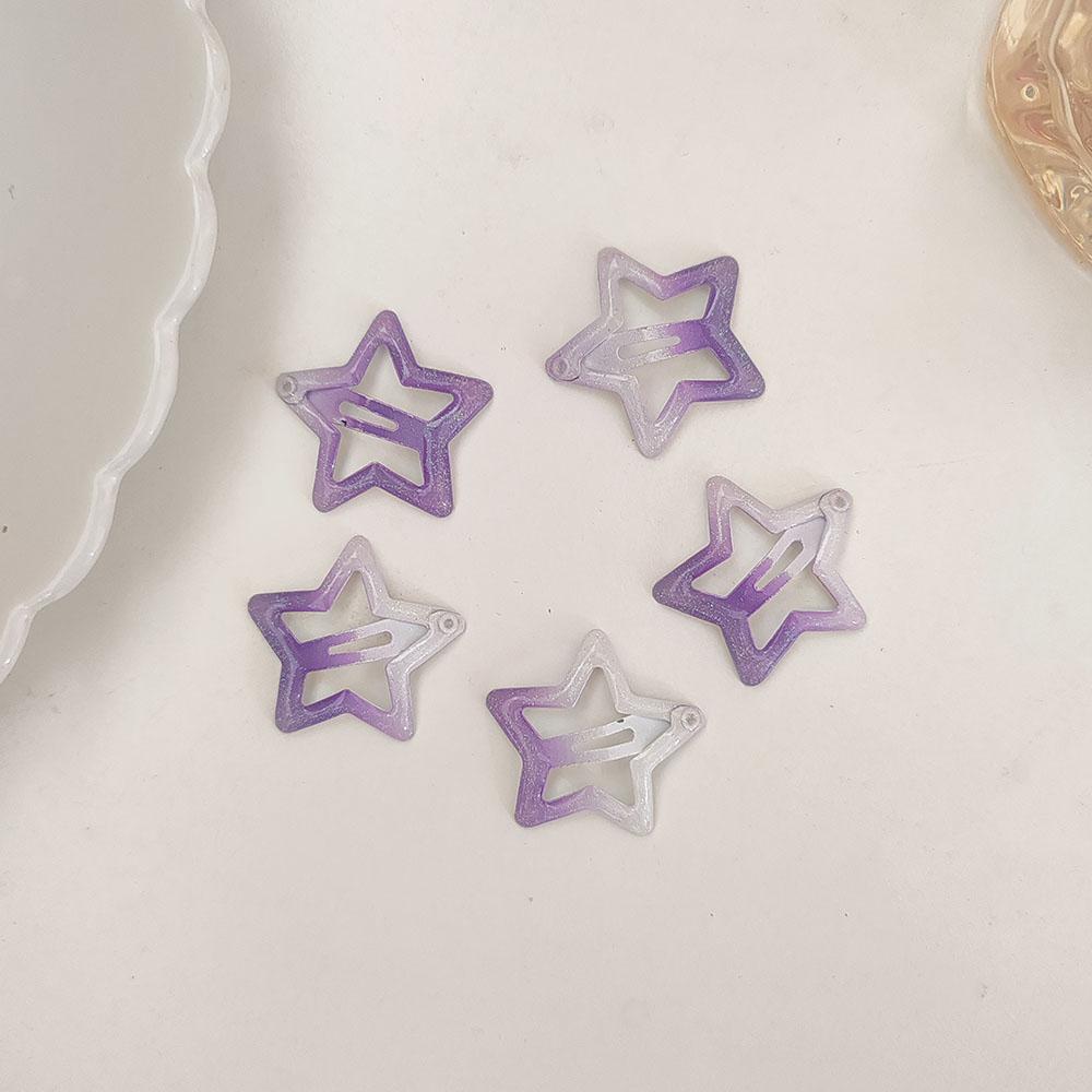 5pc Cute Korean Colorful Star BB Hair Clips Hairpin for Kids Girls Child Crab Headband for Hair Accessories Headwear Ornament