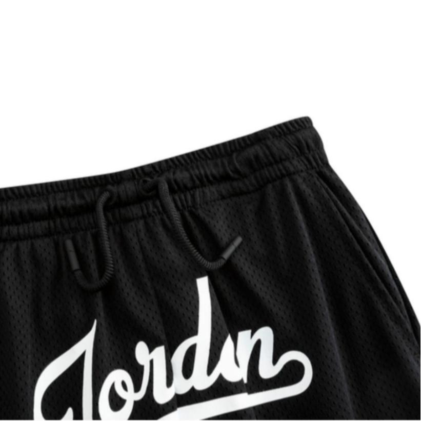 Jordan Letter Print Elastic Waist Knitted Shorts Kids Shorts Black JD2422026GS-002