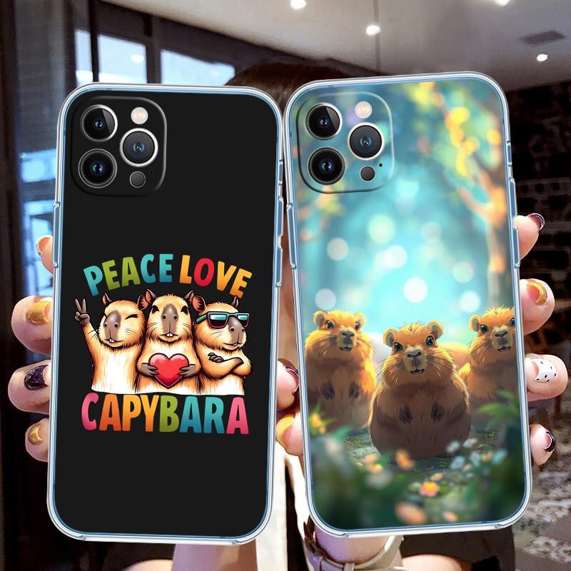 PP13 Cartoon Capybara Phone Case for Motorola Moto Edge 20 30 40 50 S30 Fusion Ultra Pro Neo Lite + G200 G23