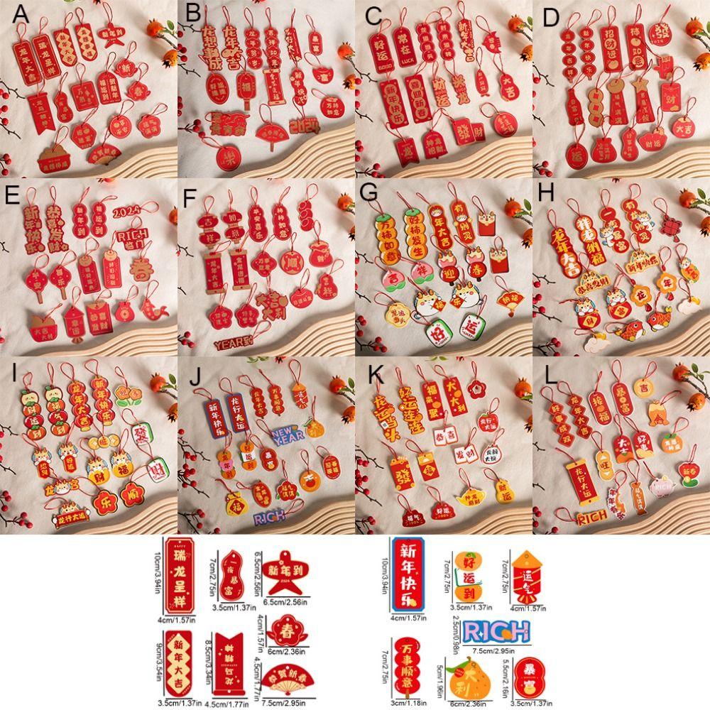 Decorative New Year's Blessing Pendant Chinese Style Lunar New Year Hanging Ornament  Wedding