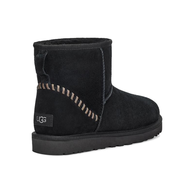 UGG Classic Mini Deco Suede Boot 'Black' Sneakers 1115565-BLK