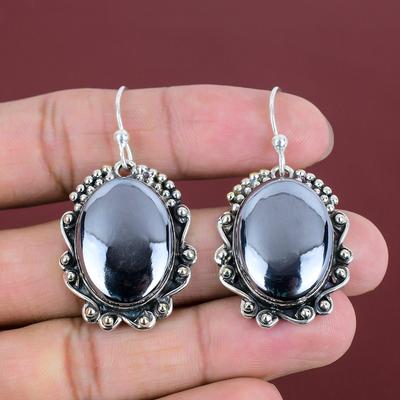 Pendientes de Shungita Pendientes de Piedras Preciosas Joyería Delicada Pendientes de Plata de Ley 925 Pendientes Hechos a Mano Joyería de Shungita Regalos para Mamá Pendientes Colgantes