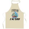 Kitchen Apron - Surf « I Can't » - Breton Print - Durable Cotton - Printed In France