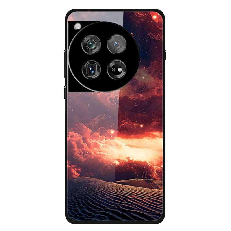 For Oneplus 12 12R Case Tempered Glass Luxury Hard Back Cover for Oneplus 12 12RCases Space Soft Bumpers for One Plus 12 5G Wolf