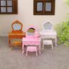 Mini Dollhouse Bedroom Set: Dressing Table, Bedside Table & Vanity for Children's Pretend Play