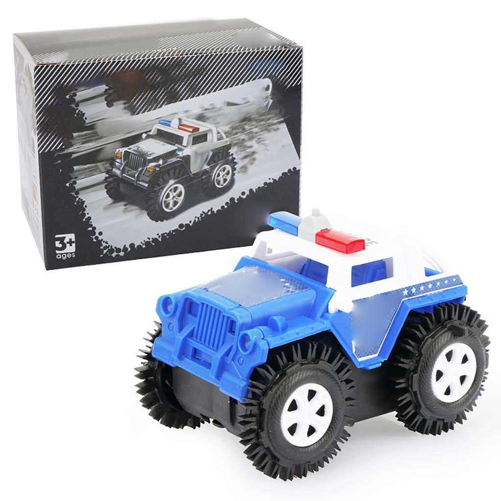 Kids Electric Flipping Truck Automatic Flipping Stunt Simulation Policed   Flipping Vehicle Toy for Boys Girls