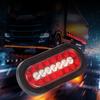 6inch 23LED Rear Warning Tail Light Oval Truck Trailer Led Tail Stop Brake Light Running Red and White Parking Turn Signal Light