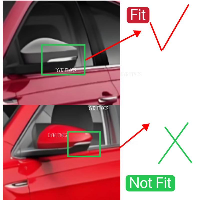 Car Rearview Side Mirror Cover Fit For Volkswagen Virtus 2024 2025 Wing Cap Rear View Case Trim Carbon Fiber