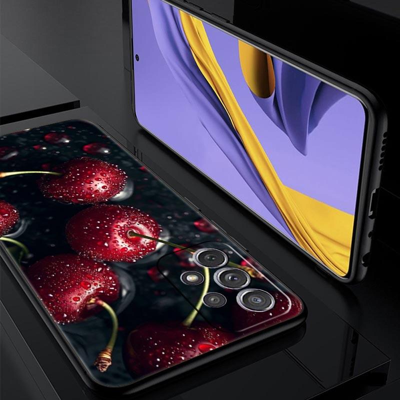 Kirschen Kirschfrucht Handyhülle Für Samsung Galaxy A17 A07 A55 A35 A25 A15 A05 A33 5G A31 A23 A21s A13 A41 A73 A53 A51 A71Abdeckung
