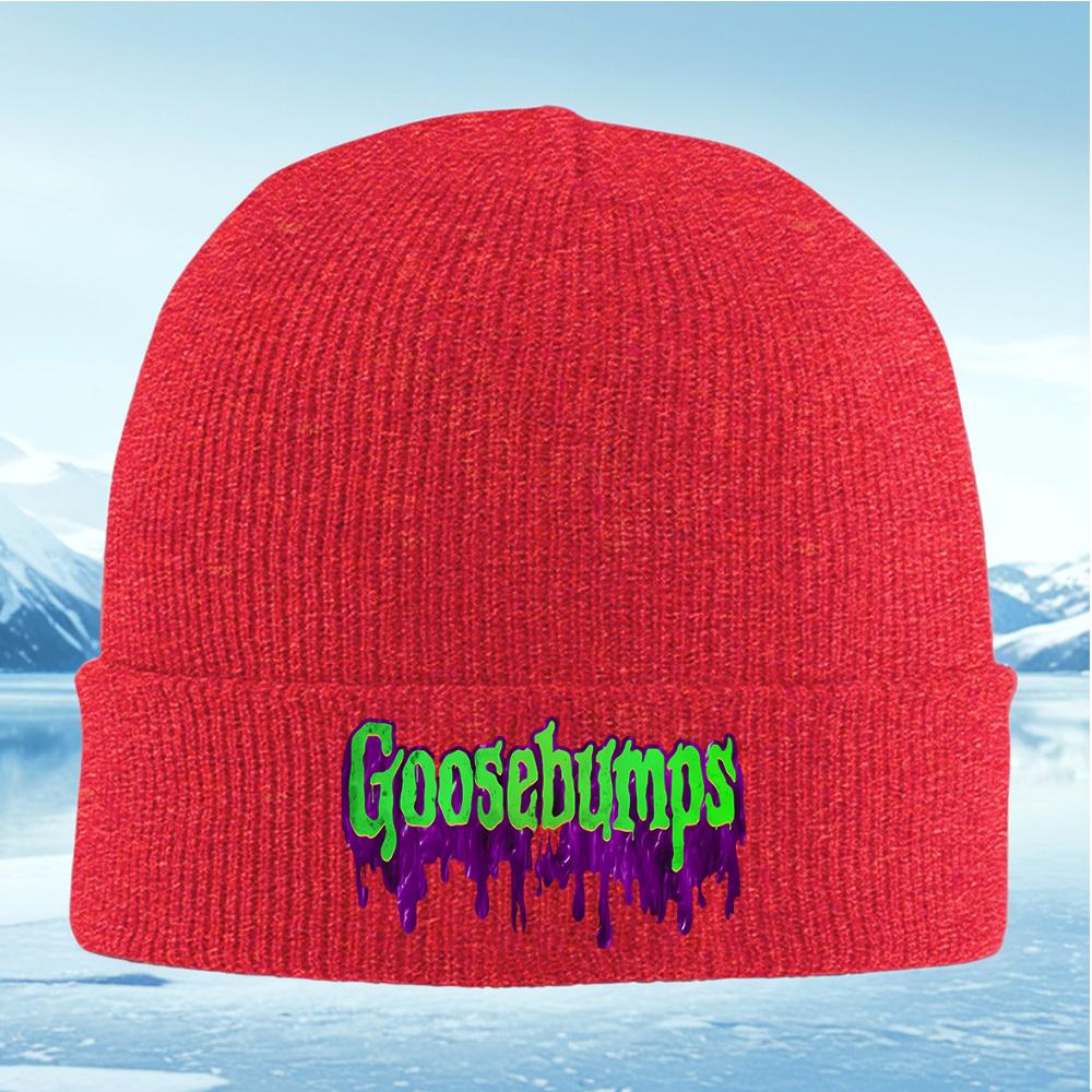Green Goosebumps dripping purple liquid Men Women Unisex Knitted Hat Beanie Pullover Cap Winter Thermal Warm Christmas Outdoor C