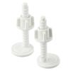 Bathroom Toilet Lid Screw White 2PCS Easy To Install Excellent Toughness 60*30mm Anti Aging High Quality Material