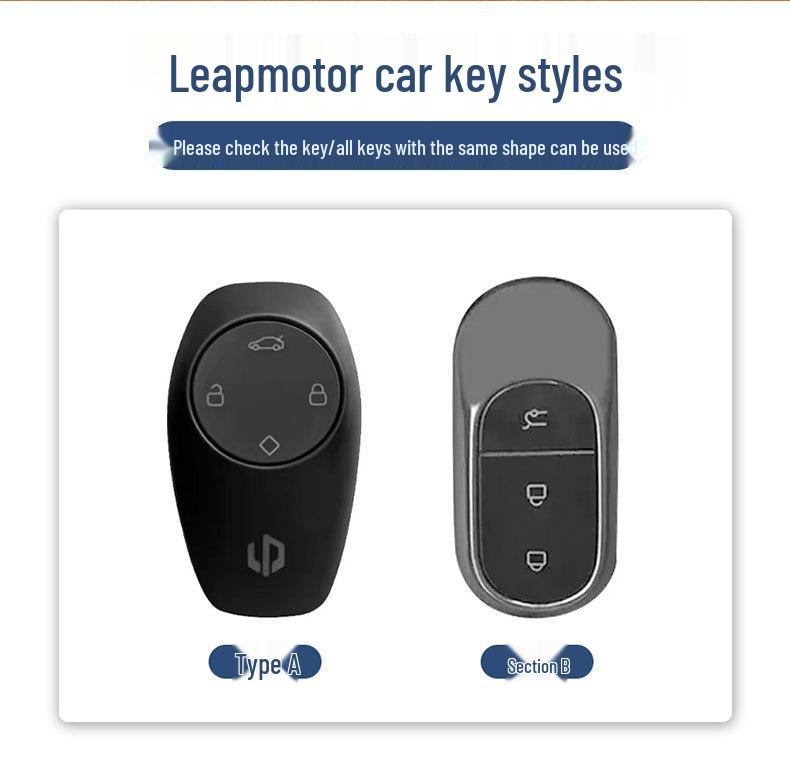 Compatible Leapmotor C11 2023 Key Case: T03 Bag C01 Full-Wrap Protection Key Shell for Men & Women.