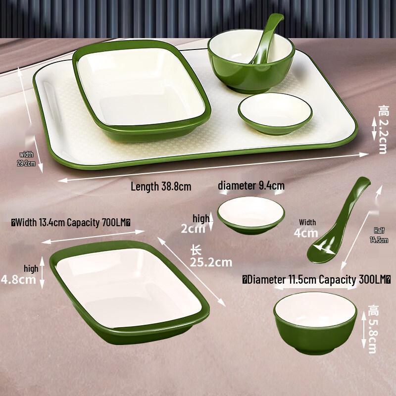 

Ru Han Commercial Melamine Tableware 4-Piece Set
