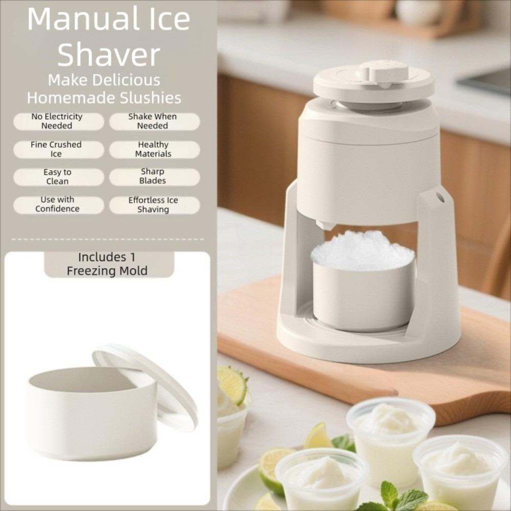 Compact Manual Shaved Ice Machine Portable Ice Slush Machine Ice Cream Machine Children Use