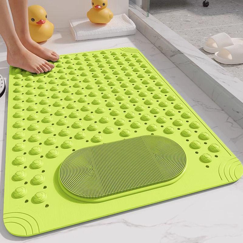 

Надтовстий нековзкий килимок для ванної з масажною подушечкою для ніг та присосками 50*80cm Hang Dry