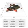 Northern Pike Fish Blanket Soft Warm Flannel Throw Blanket Plush for Bed Living room Picnic Travel Home Sofa