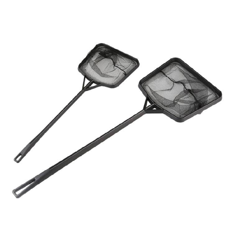 2Pcs Portable Fishing Landing Net Square Aquarium Fishing Net with Long Handle Shrimp Fish Tanks Clean Accessories