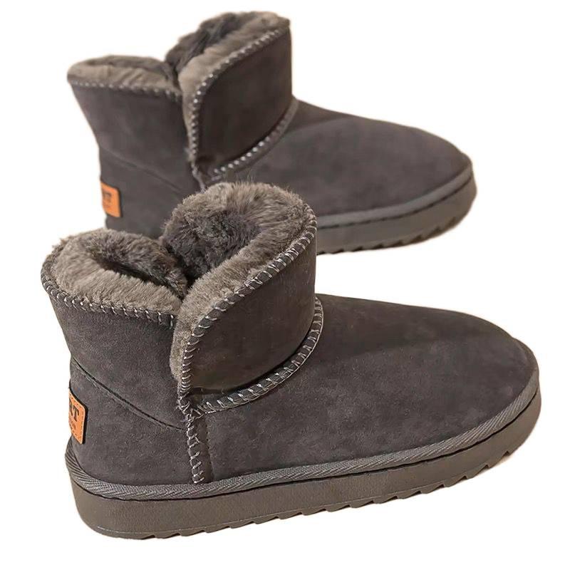 Snow boots winter fur integrated fleece thickened bread shoes cotton shoes