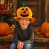 Parent Child Matching Outfits Halloween Pumpkin Hat for Kids Adults, Funny Plush Comfortable Breathable Festival Witch Party Costume, Cosplay,