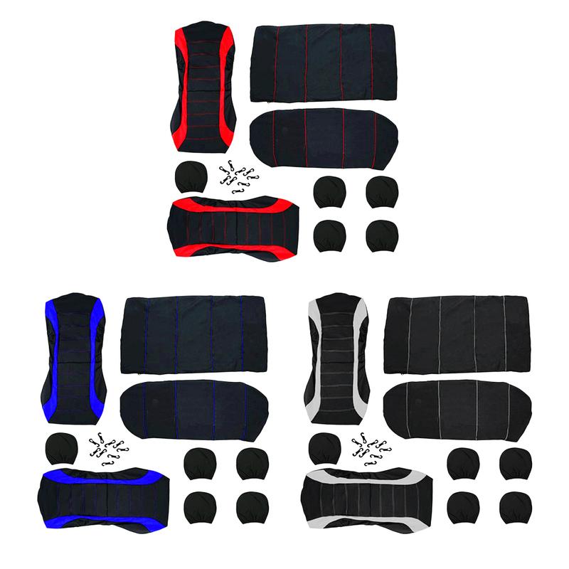 Front/Rear Car Seat Cushion Fabric Car Seat Cushion Cover Four Season Universal Auto Seat Protector Polyester Automobile Parts