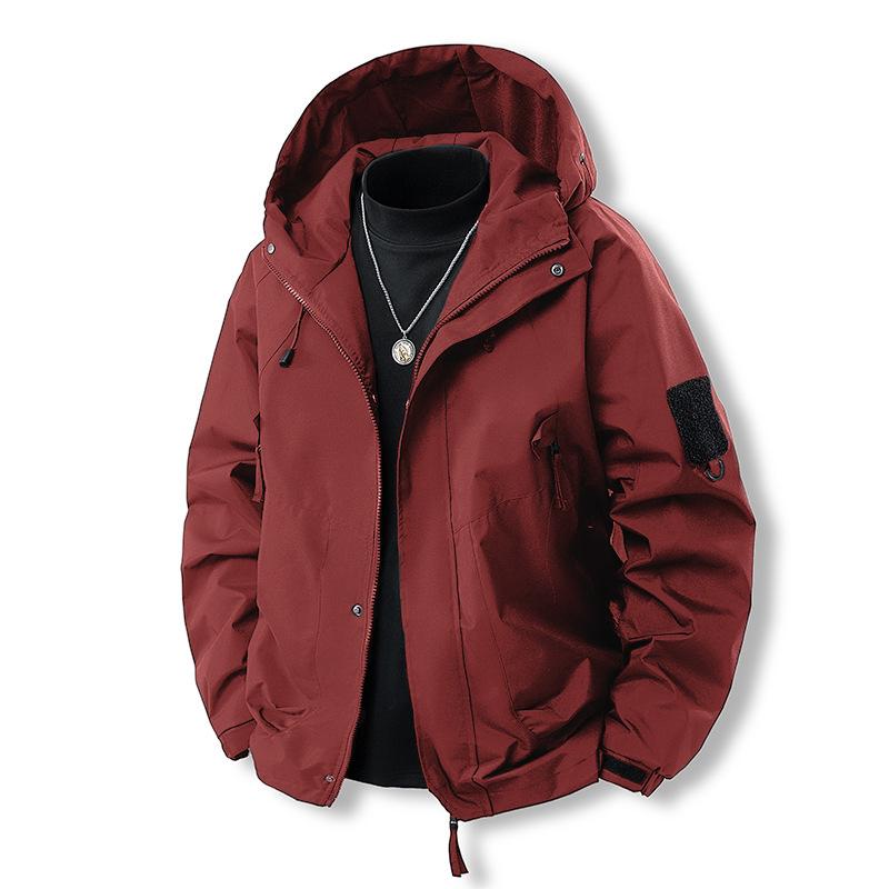 New Spring and Autumn Men's Jacket Outdoor Mountaineering Suit Student Workwear Multi-bag Waterproof Jacket Couple Jacket Top Men
