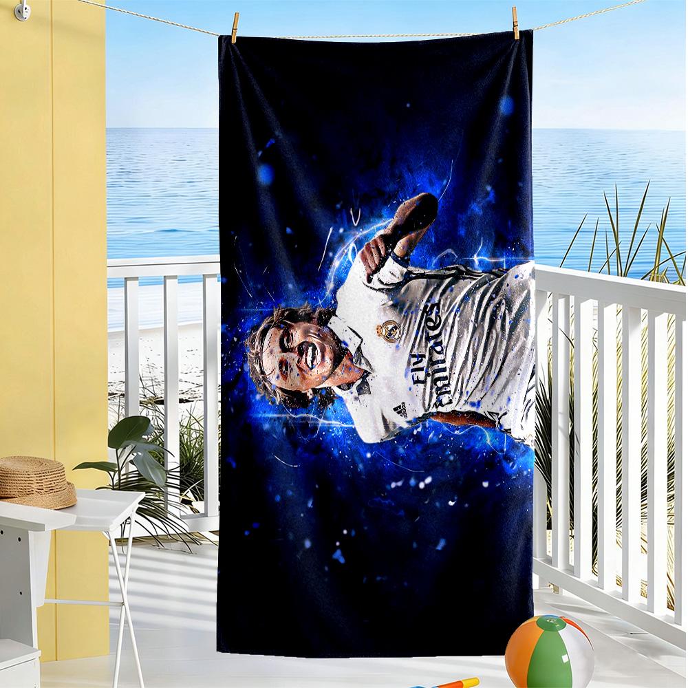 Soccer Player Action Beach Towel Soft Durable Quick-Dry Comfortable Lightweight Portable for Swimming,Beach,Camping, Travel, Beach Accessories,Gym