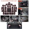 Smabee Anti-Slip Gate Slot Cup Mat for Kia Sorento 2020 2021 Cup Holder Door Groove Non-slip Pad Accessories Rubber Coaster