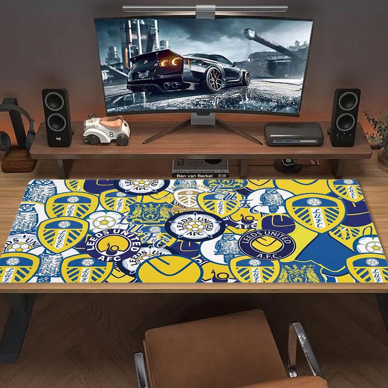 Leeds United Football Club Large Size Mouse Pad Large Gaming Table Cushion Non-slip Laptop Tablet Big Mousepad XXL Mat Mini PC Playmat With Lock edge