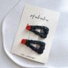 Korean Pearl Bow Rhinestone Love Hairpin Hair Ring High-end Temperament Does Not Hurt The Side of The Hair The Girl's Hairpin