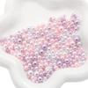 ABS Non-Porous Pearl-Plated Colored Round Beads for DIY Crafts and Fashion Accessories