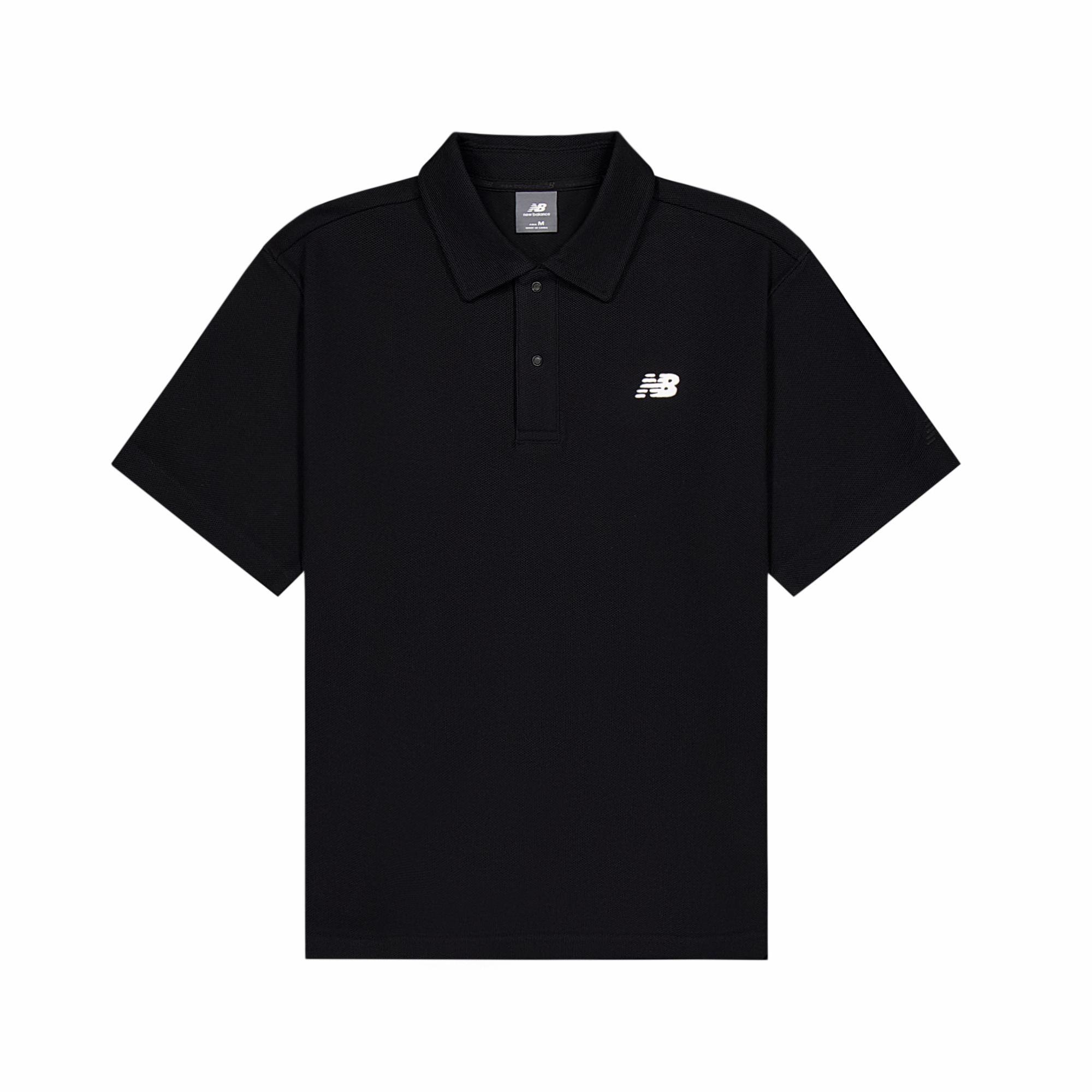 New Balance Polo Shirts Men s Black Lapel Moderate Straight Fit NFF29191-BK XL