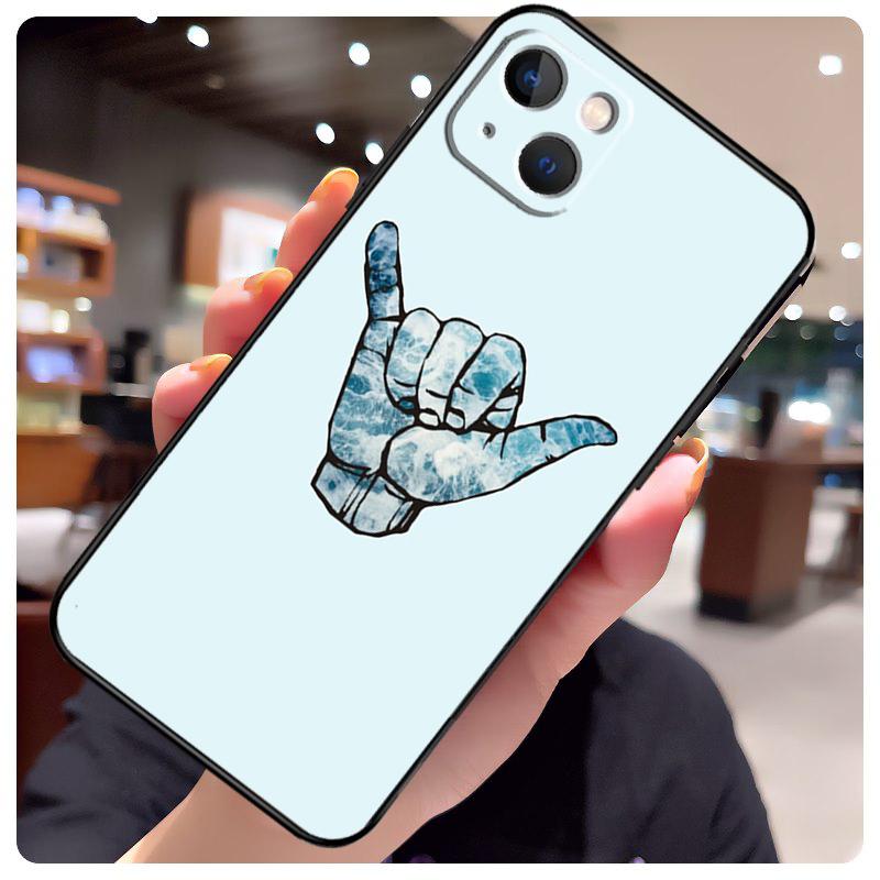 Surfer Surf Hang Loose Shaka Case For iPhone 13 Pro Max 16 15 11 12 14 17 Pro Max mini 15 16 Plus 16e 17 Air Phone Cover