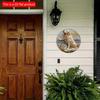 2d Flat 20*20cm Round Wooden Dog Gift Themed Sign Plates for Home, Yard, Club, Bar, Office Wall Decor, Decorative Wall Poster