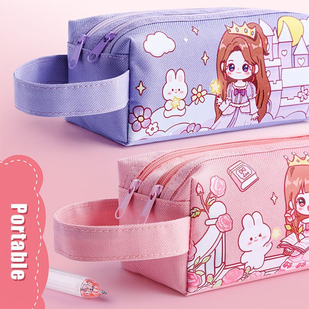 Double Layers Pencil Case Large Capacity Stationery Bag High Quality Pen Box  Back To School