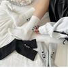 Autumn Heart Bow Mid-Calf Socks - Trendy & Versatile Japanese Style