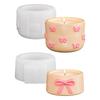 Bow Pattern Aromatherapy Cup Mold Non-Stick Plaster Storage Box Mold  Home Decoration