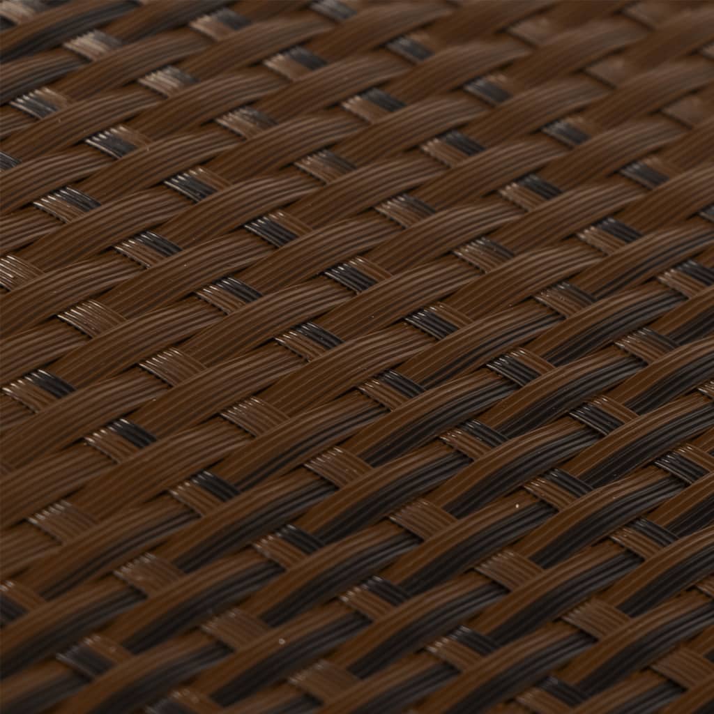 Vidaxl Parawan Balkonowy, Brązowo-Czarny, 600X80 Cm, Polirattan