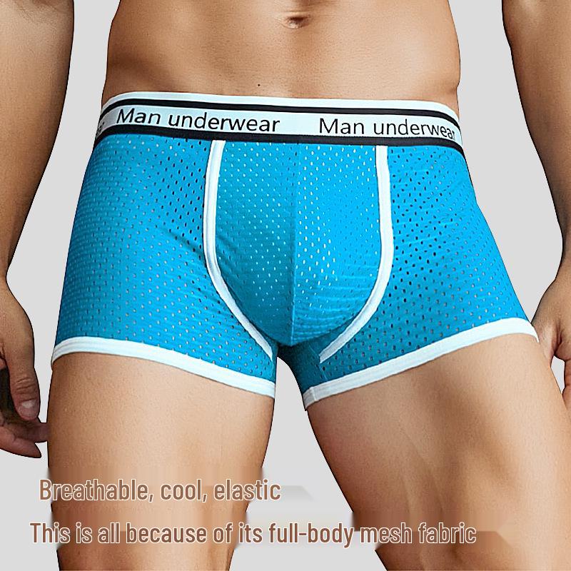 Men's Mid-Rise Pure Cotton Breathable Boxer Briefs - Youth Sports Trendy Style