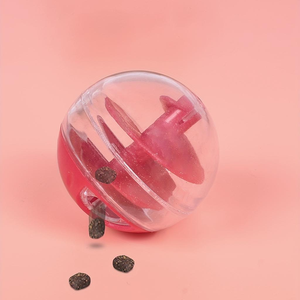 Pet Spiral Treat Dispenser Ball Toy for Cats, Red Treat Dispenser Ball