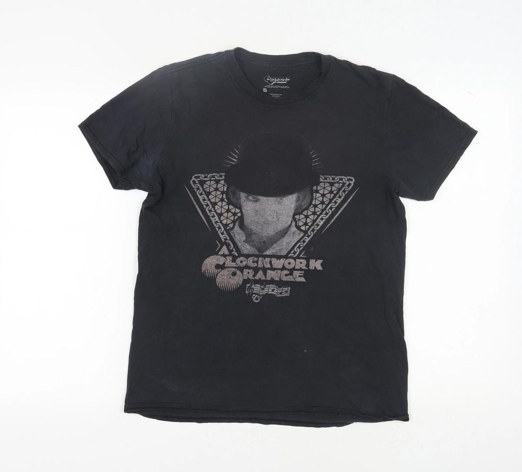 Arancia Meccanica T-shirt Nera in Cotone da Uomo S
