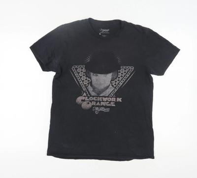 Arancia Meccanica T-shirt Nera in Cotone da Uomo S