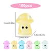 100Pcs Luminouses Resins Miniature Mushroom Glowing In Dark Miniature Mushroom DIY for Garden Decorations