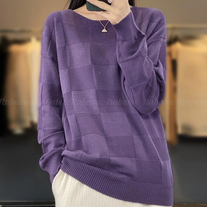 Navava Long Sleeve Knit Round Neck Nk1945