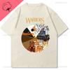 Warriors Cats Camisetas Cat Lover Tee Shoujo Girl Style Trendy Kawaii Cotton Popular Shirt Casual Summer Y2k Clothes Tops